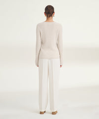 Lightweight Cashmere Ribbed Sweater