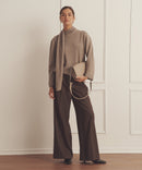 Luxe Cashmere Asymmetrical Turtleneck with Scarf