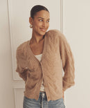 Novelty Cashmere Airy Cable Cardigan