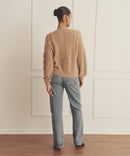 Novelty Cashmere Airy Cable Cardigan