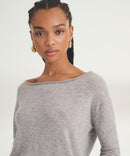 Lightweight Cashmere Boatneck Sweater