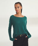 Lightweight Cashmere Boatneck Sweater