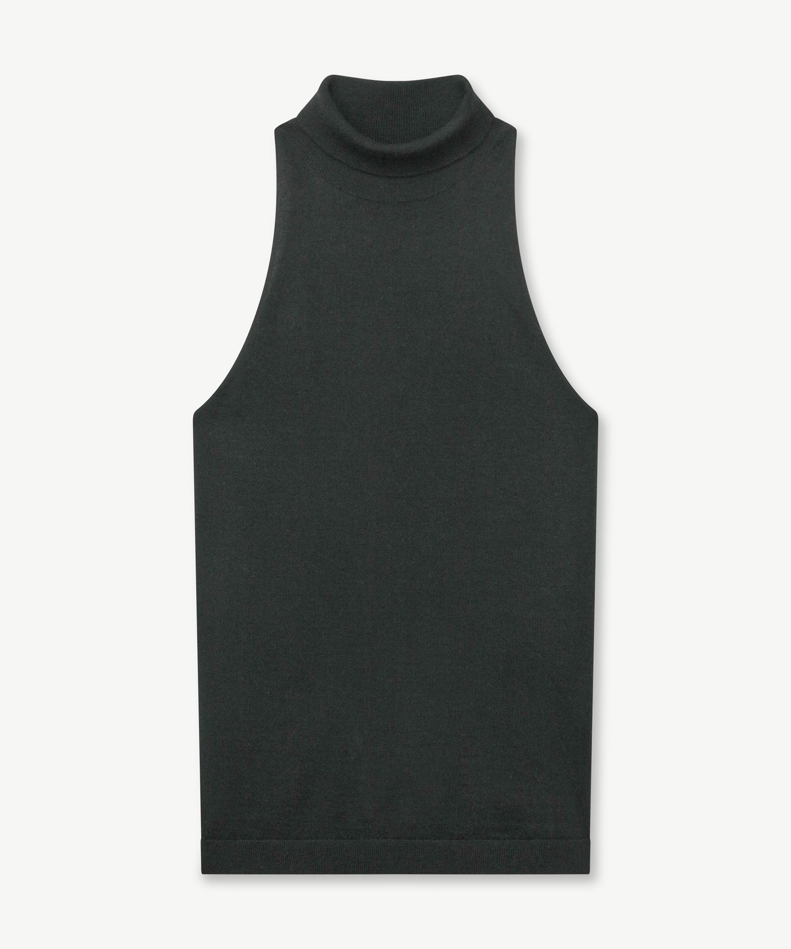 Fancy Cashmere Sleeveless Turtleneck