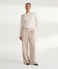 Fancy Cashmere Asymmetrical Top