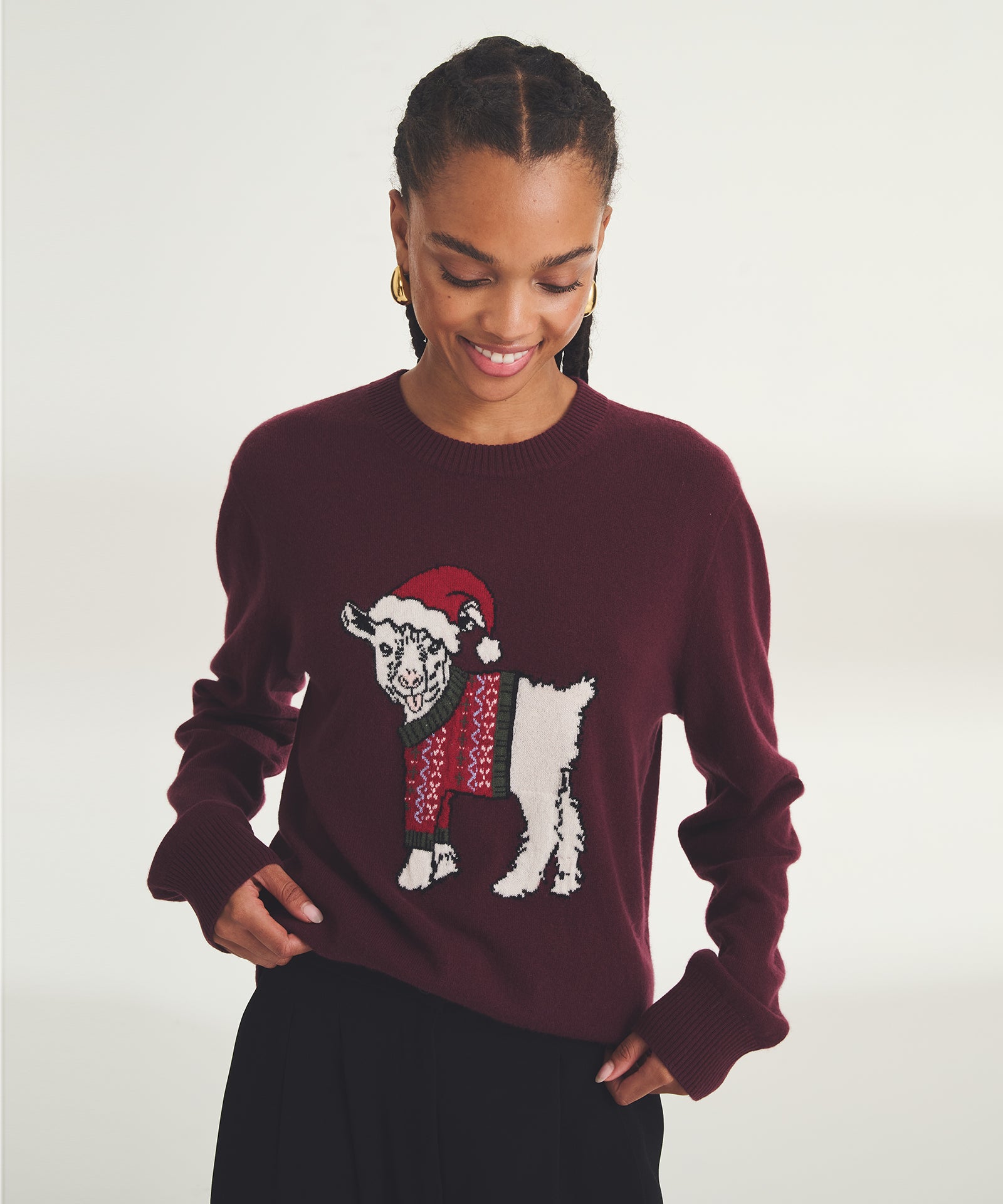 Unisex Signature Cashmere Holiday Goat Sweater