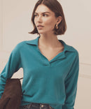 Long Sleeve V-Neck Polo