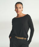 Lightweight Cashmere Boatneck Sweater