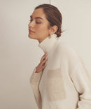 Luxe Cashmere Color Blocked Turtleneck