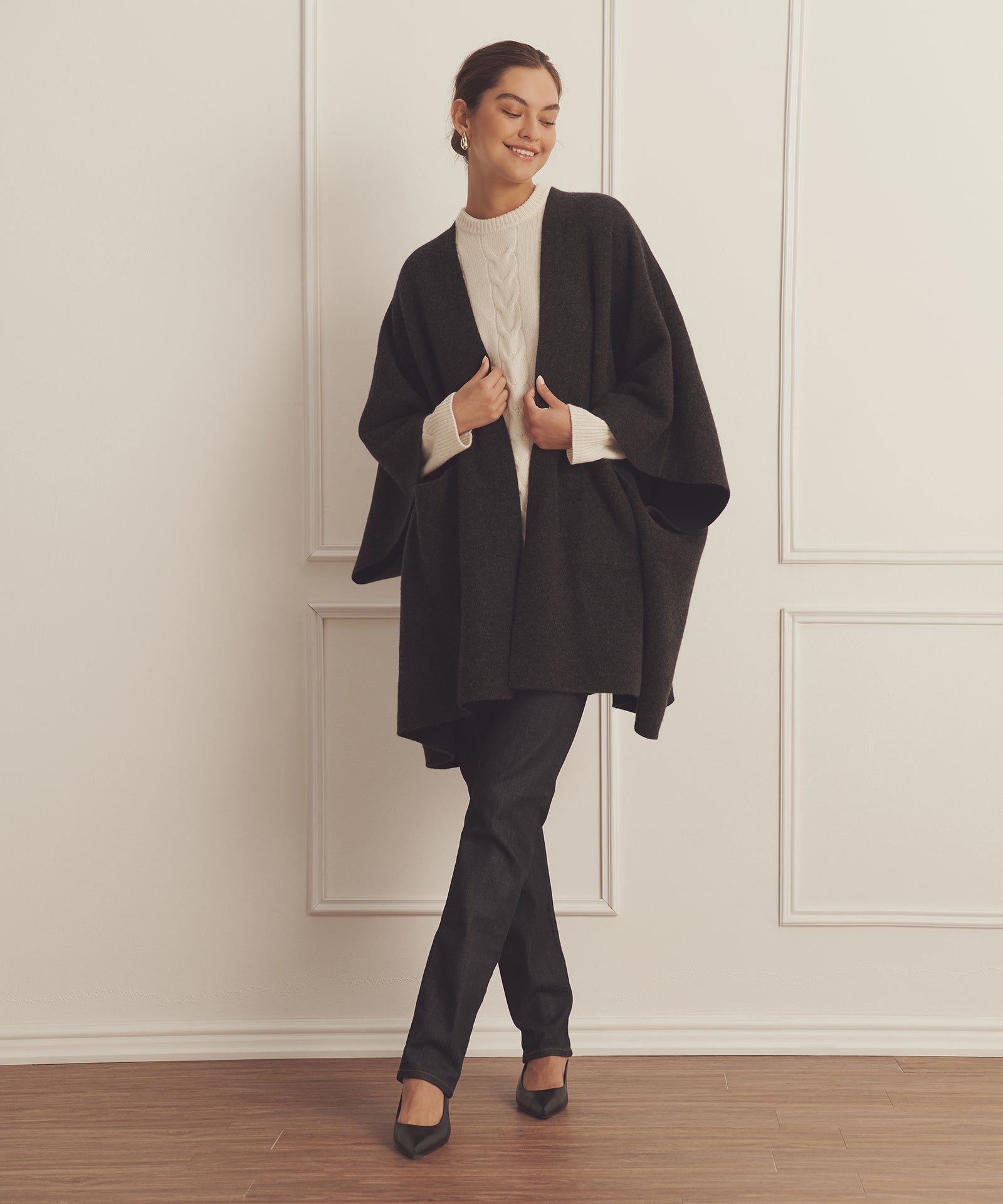 Super Luxe Cashmere Double Faced Poncho