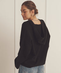 Luxe Cashmere Open Neck Hoodie