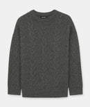 Luxe Cashmere Cable Crewneck