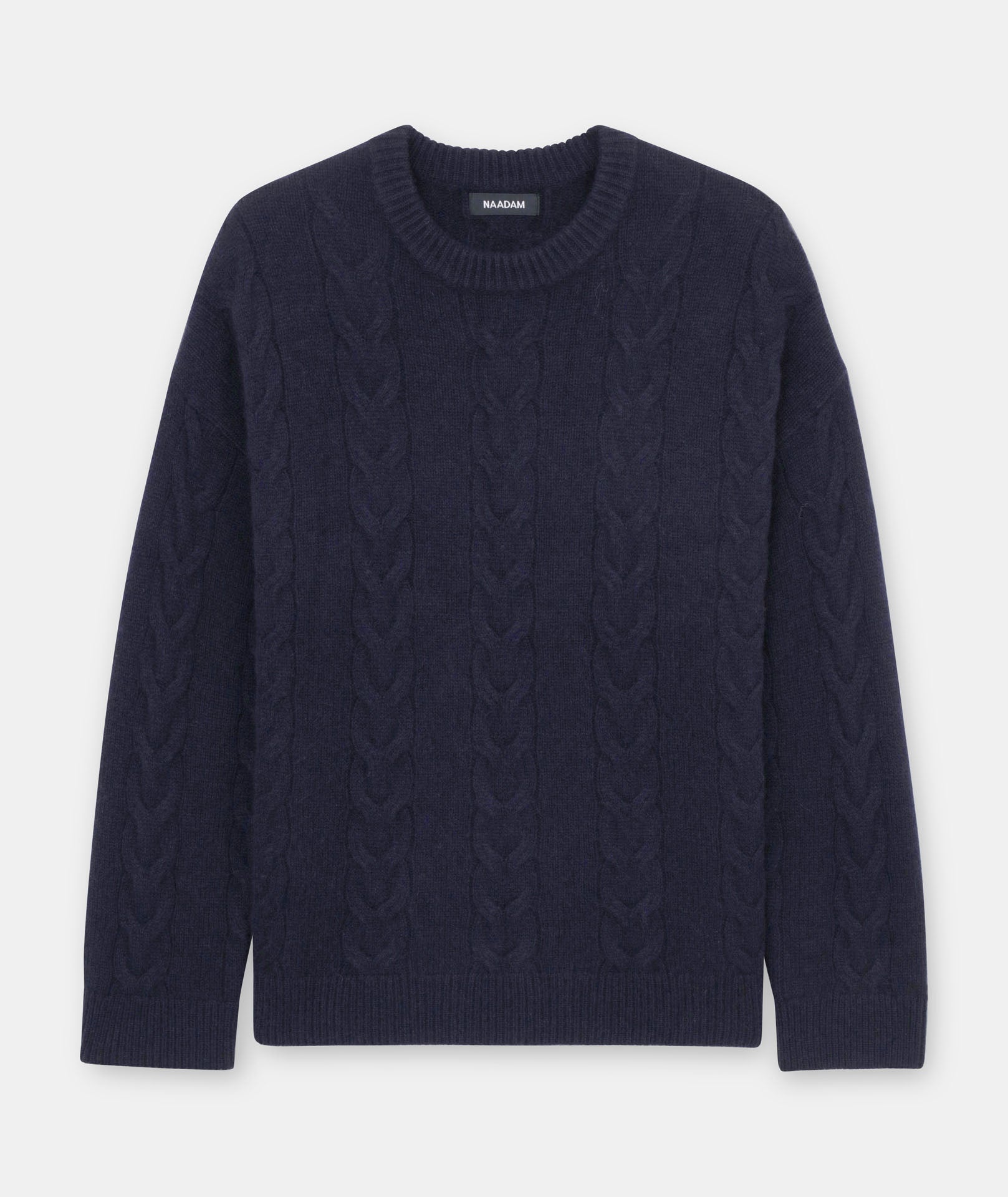 Luxe Cashmere Cable Crewneck