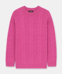 Luxe Cashmere Cable Crewneck