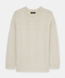 Luxe Cashmere Cable Crewneck