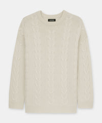 Luxe Cashmere Cable Crewneck