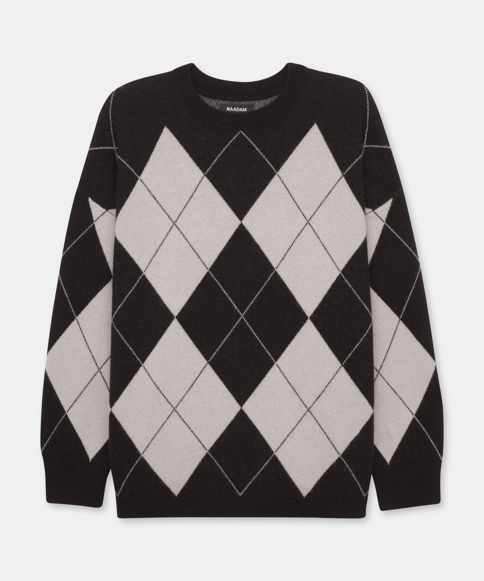 Luxe Cashmere Argyle Crewneck