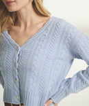 Wool Cashmere Cable Cardigan