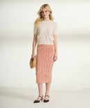 Cotton Silk Pointelle Skirt