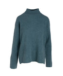 Luxe Cashmere Side-Button Turtleneck