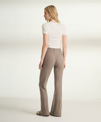 Wool Cashmere Variegated Rib Pant