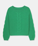 Novelty Cashmere Airy Cable Crew