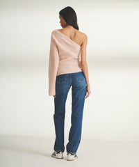 Cashmere Ribbed Asymmetrical Top