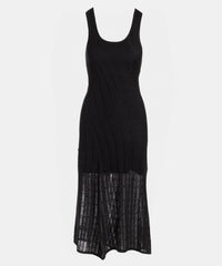 Silk Blend Pointelle Tank Dress