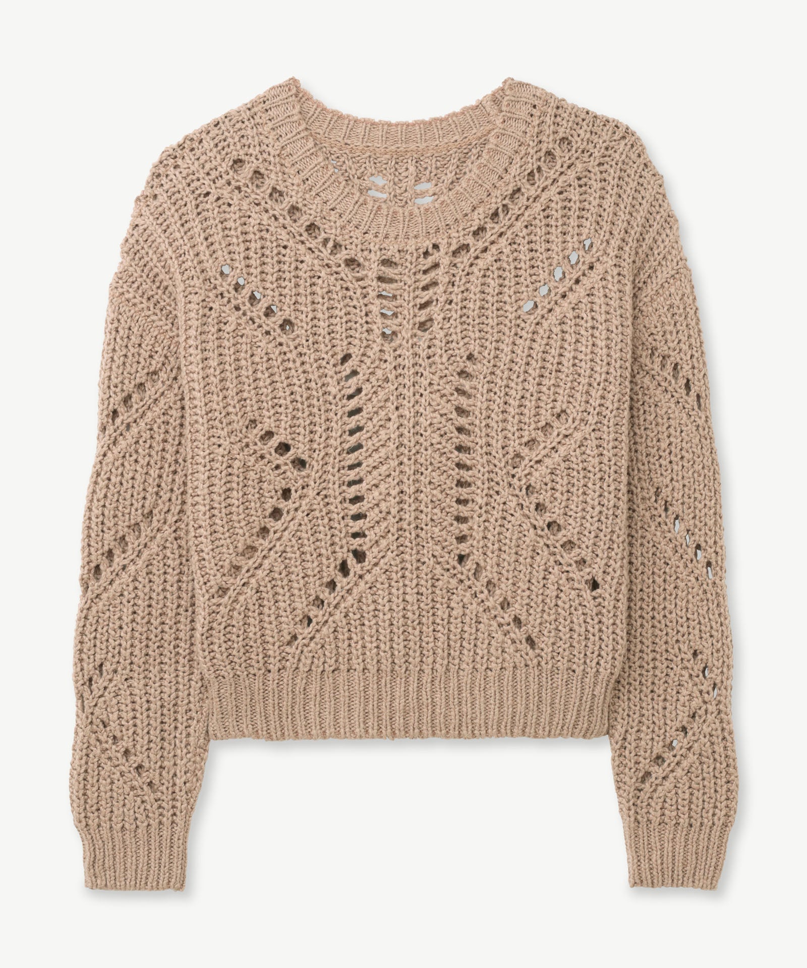 Luxe Chunky Cotton Novelty Pointelle Crew