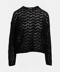 Novelty Cashmere Lace Crew