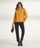 Wool Cashmere Statement Cable Turtleneck