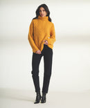 Wool Cashmere Statement Cable Turtleneck