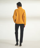 Wool Cashmere Statement Cable Turtleneck