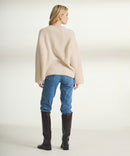 Super Luxe Cashmere Marled Fisherman Crew