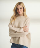 Super Luxe Cashmere Marled Fisherman Crew