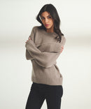 Super Luxe Cashmere Oversized Crew