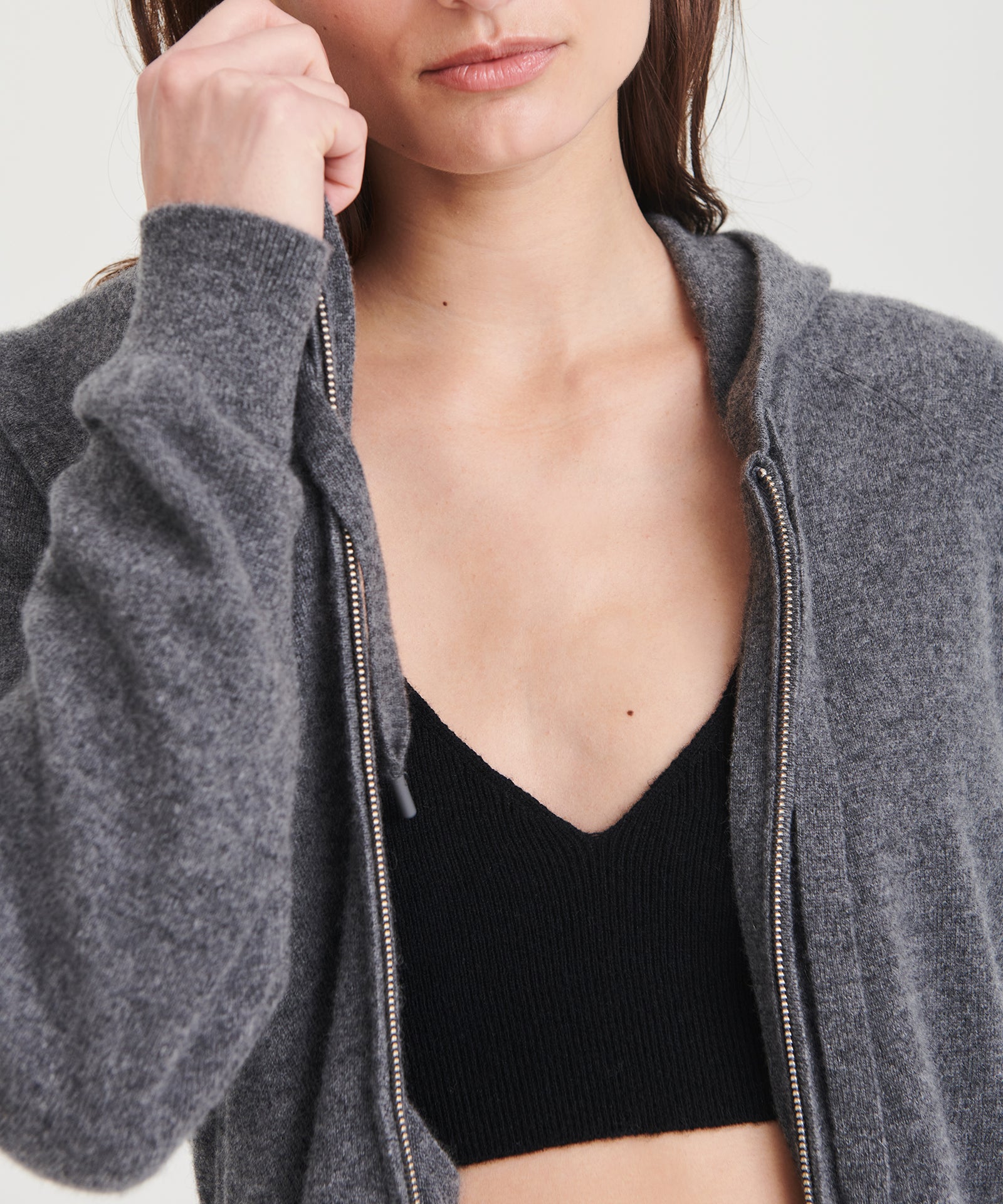 Signature Cashmere Zip Up Hoodie