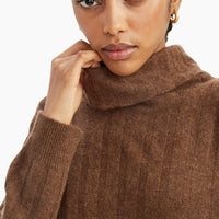 Cashmere Relaxed Ribbed Turtleneck