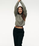 Lightweight Cashmere Ribbed Cropped Sweater