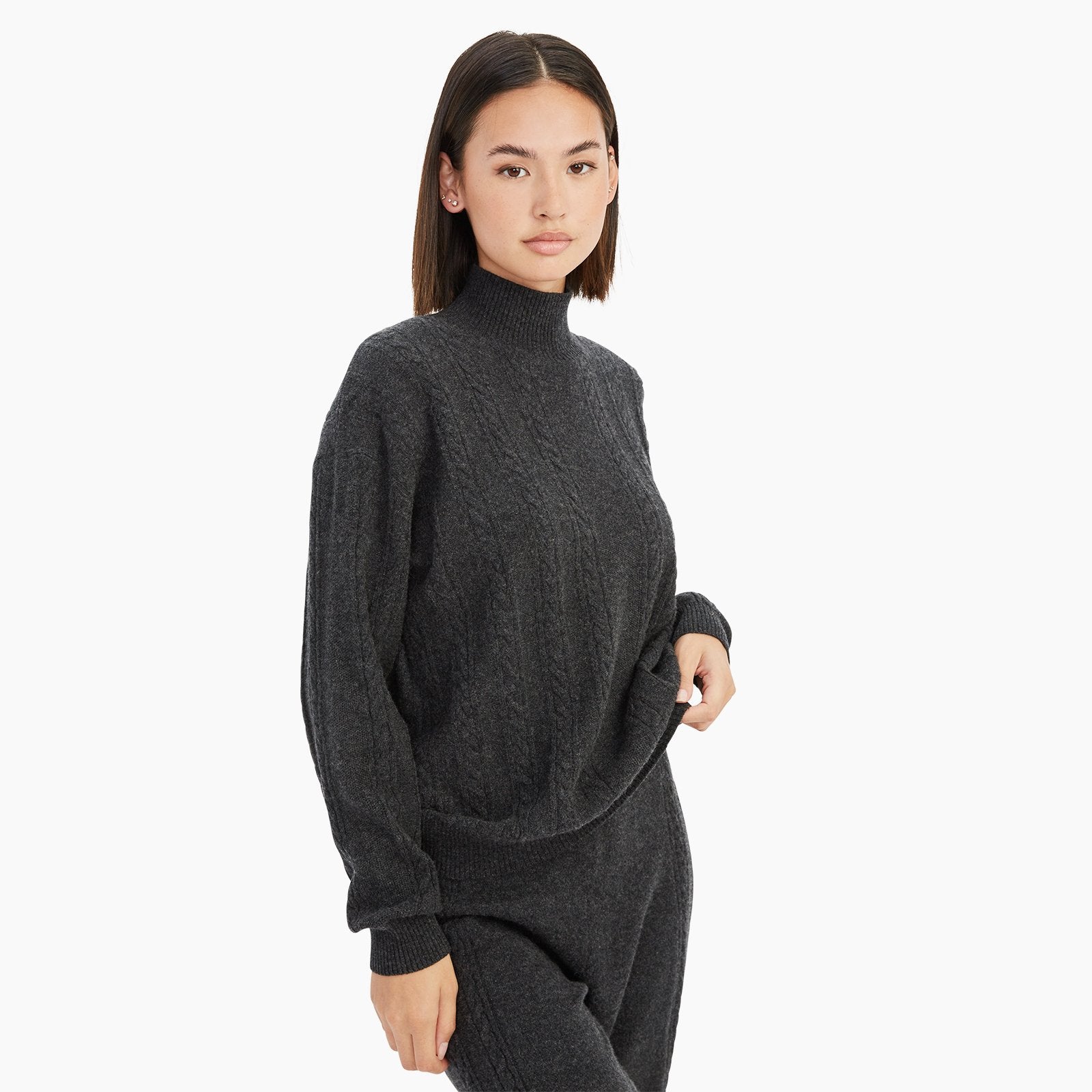 Cashmere Cable Turtleneck