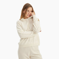 Cashmere Cable Sleeve Hoodie