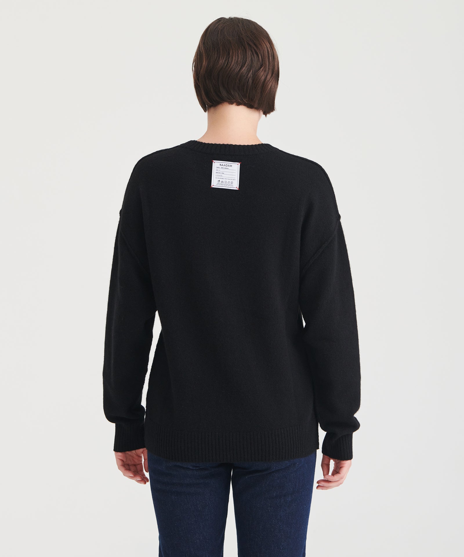 Lightweight Reversible Cashmere Crewneck Sweater