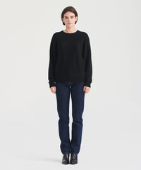 Lightweight Reversible Cashmere Crewneck Sweater