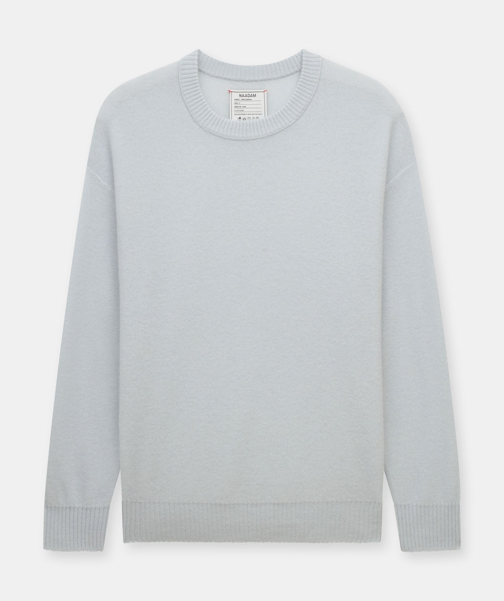 Lightweight Reversible Cashmere Crewneck Sweater