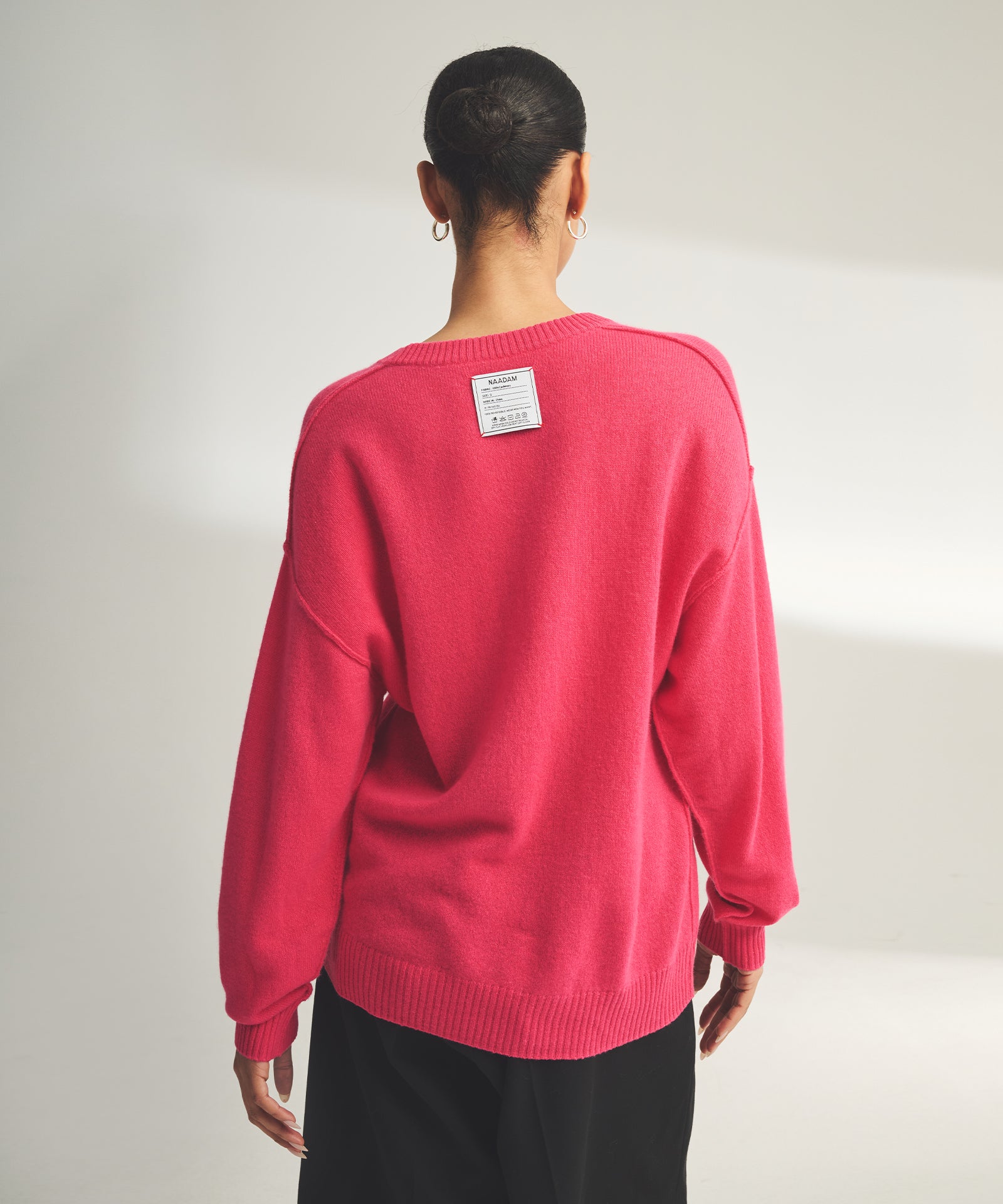 Lightweight Reversible Cashmere Crewneck Sweater