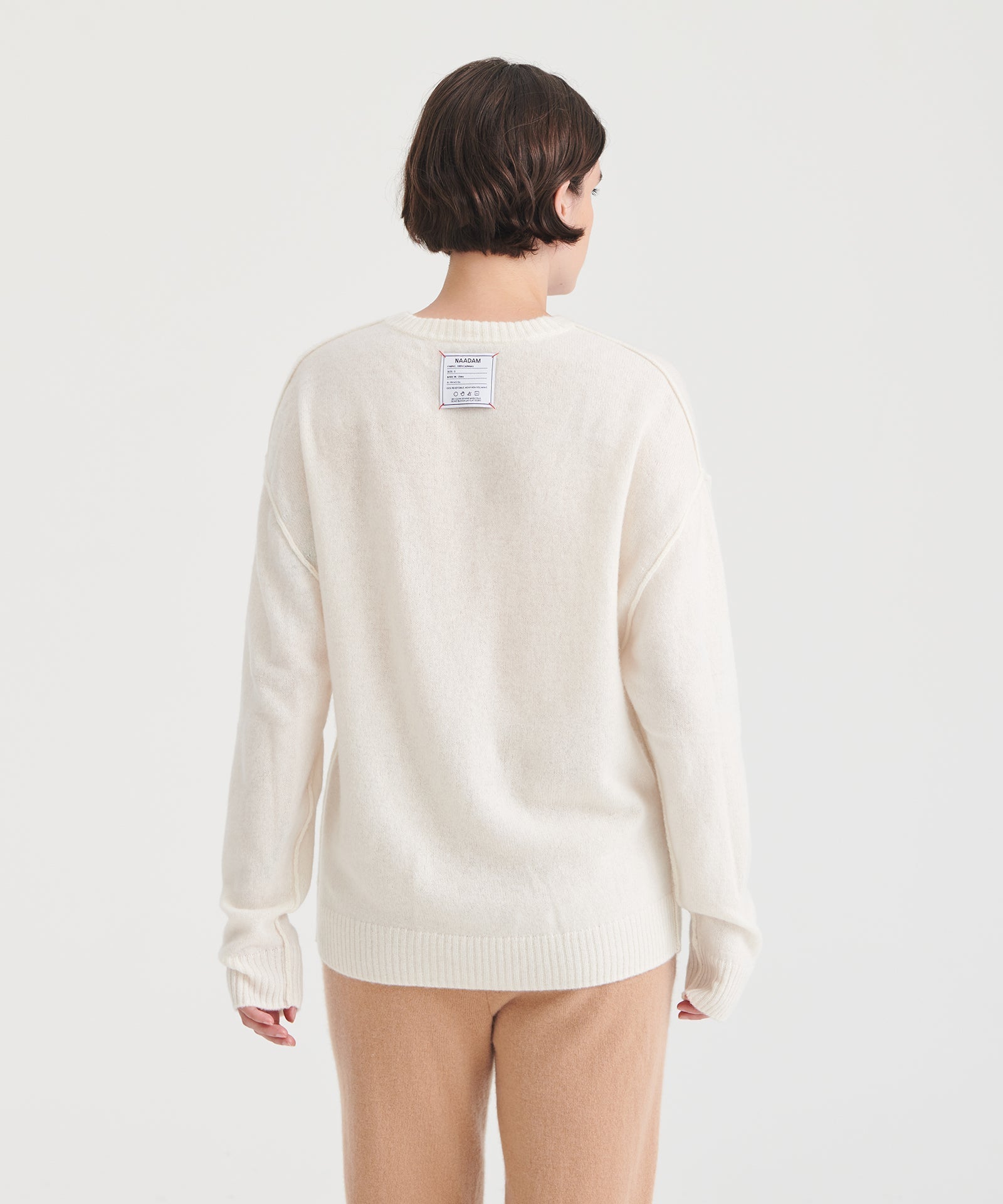 Lightweight Reversible Cashmere Crewneck Sweater