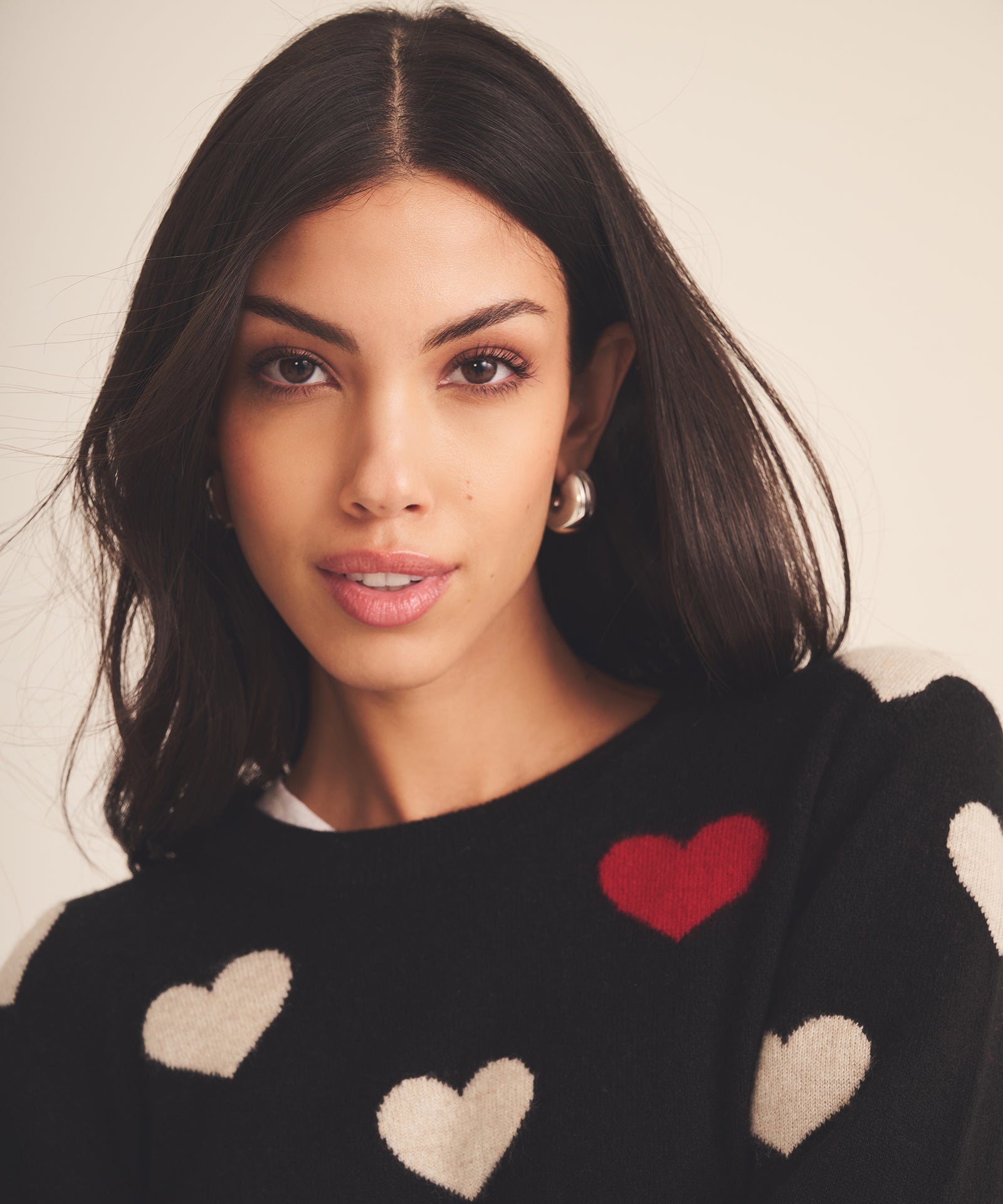 Signature Cashmere Heart Crewneck Sweater