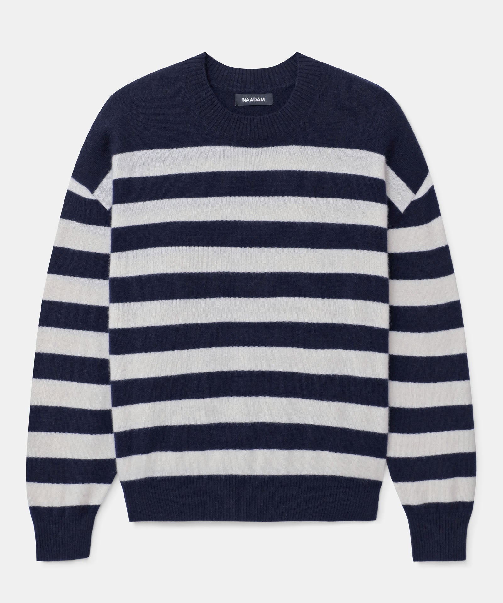 Signature Cashmere Striped Crewneck Sweater