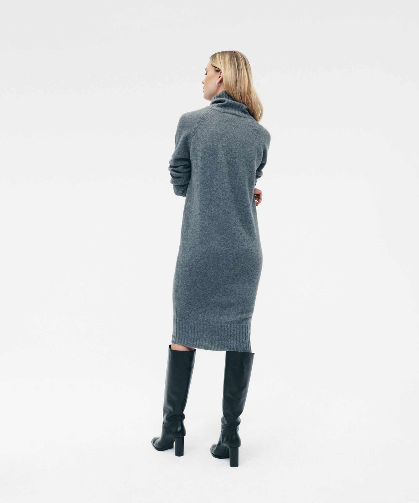 Luxe Cashmere Turtleneck Dress