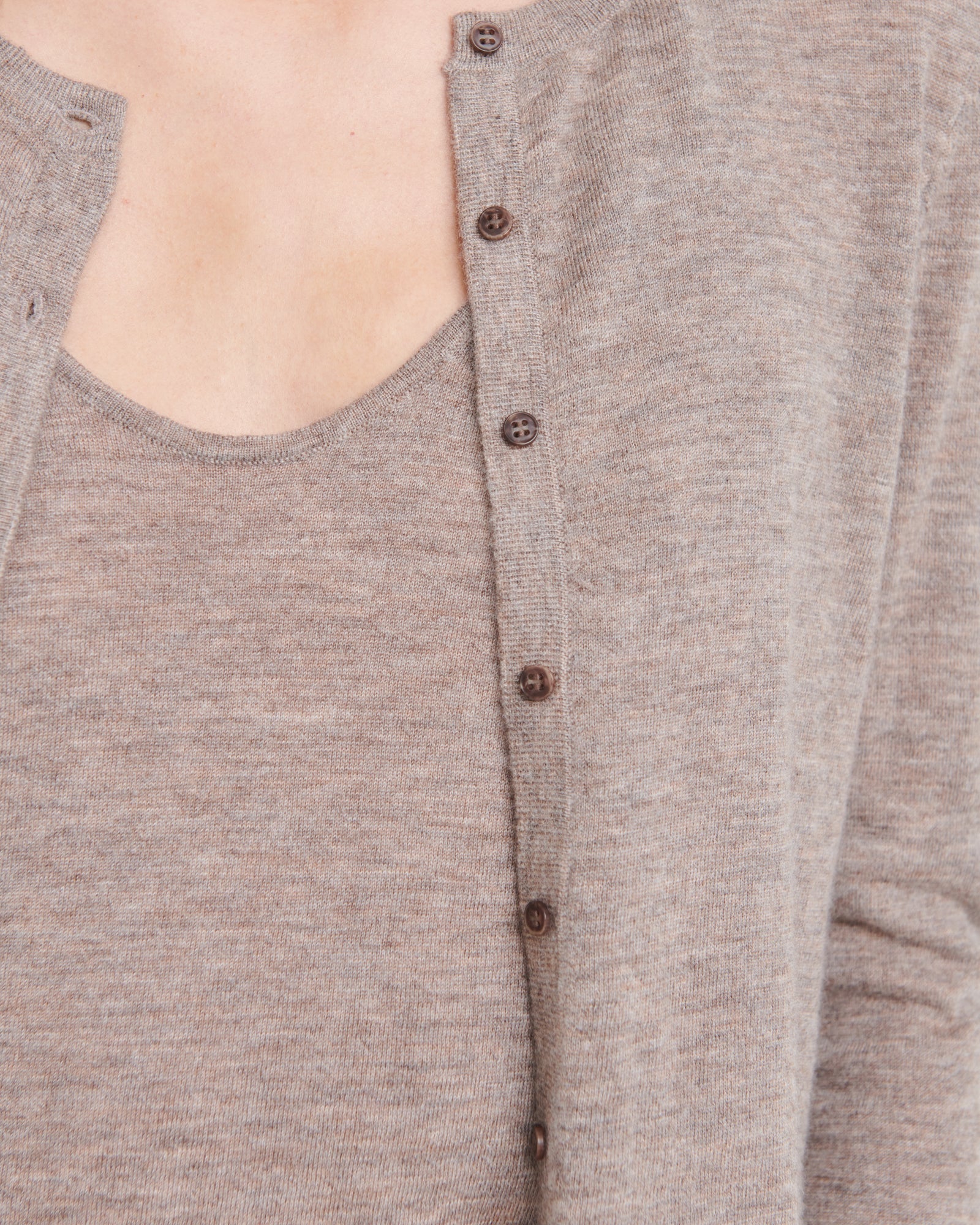 Fancy Cashmere Cropped Cardigan