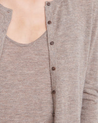 Fancy Cashmere Cropped Cardigan